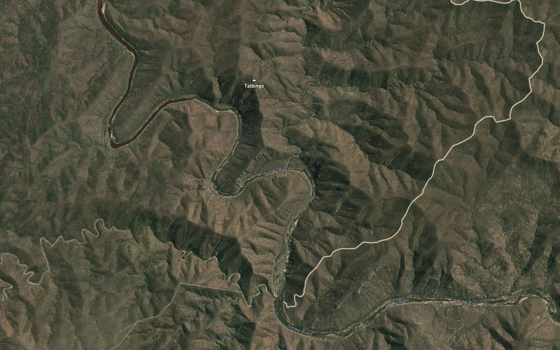 Satellite map of the Stony Creek
