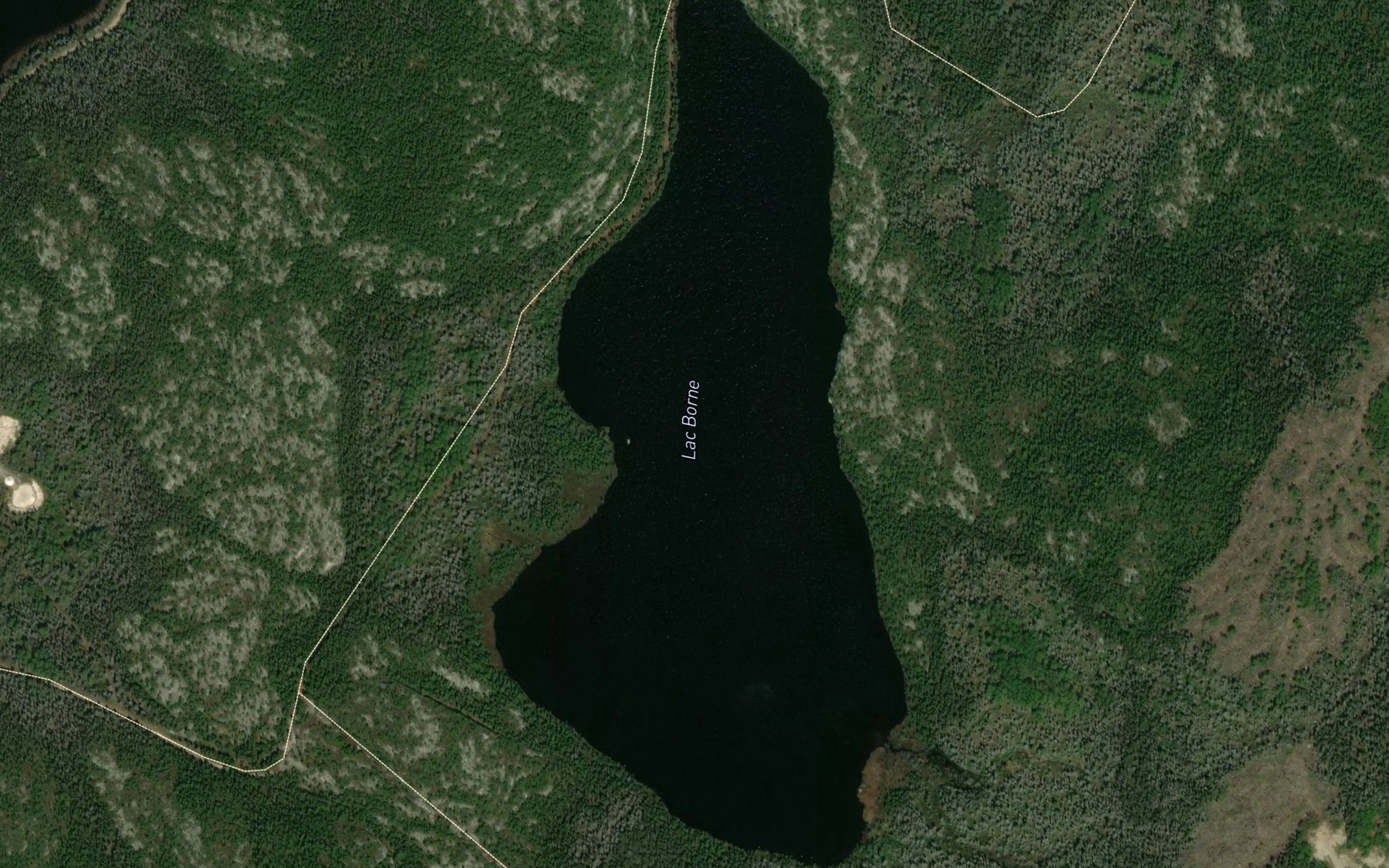 Satellite map of the Lac Borne
