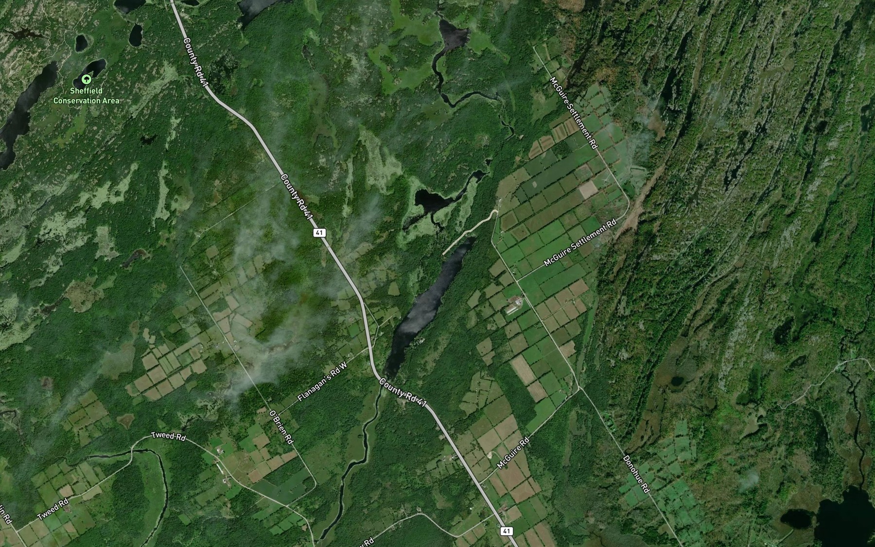 Satellite map of the Coopers Rapids