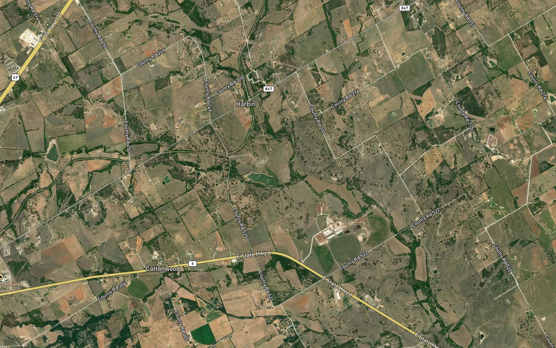Satellite map of the Soil Conservation Service Site 8 Reservoir