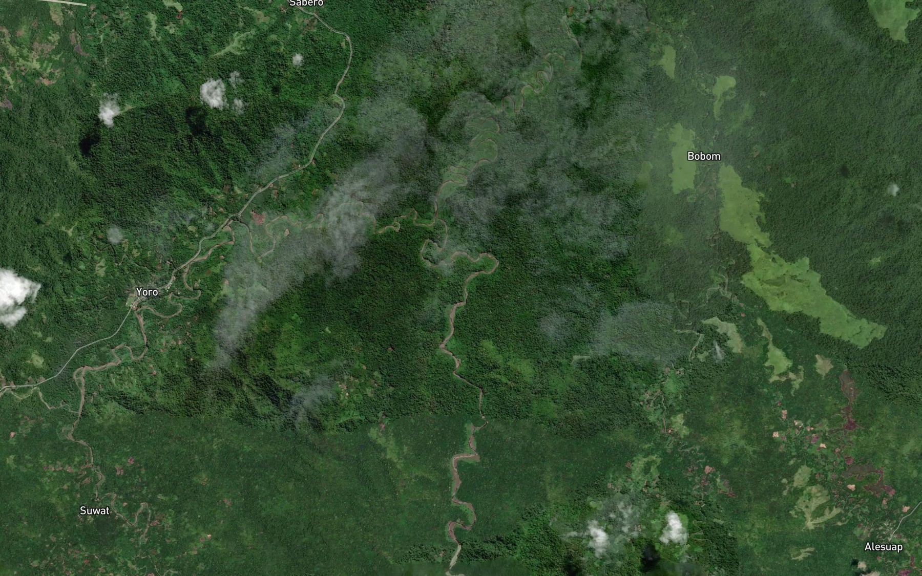 Satellite map of the Kukumba River