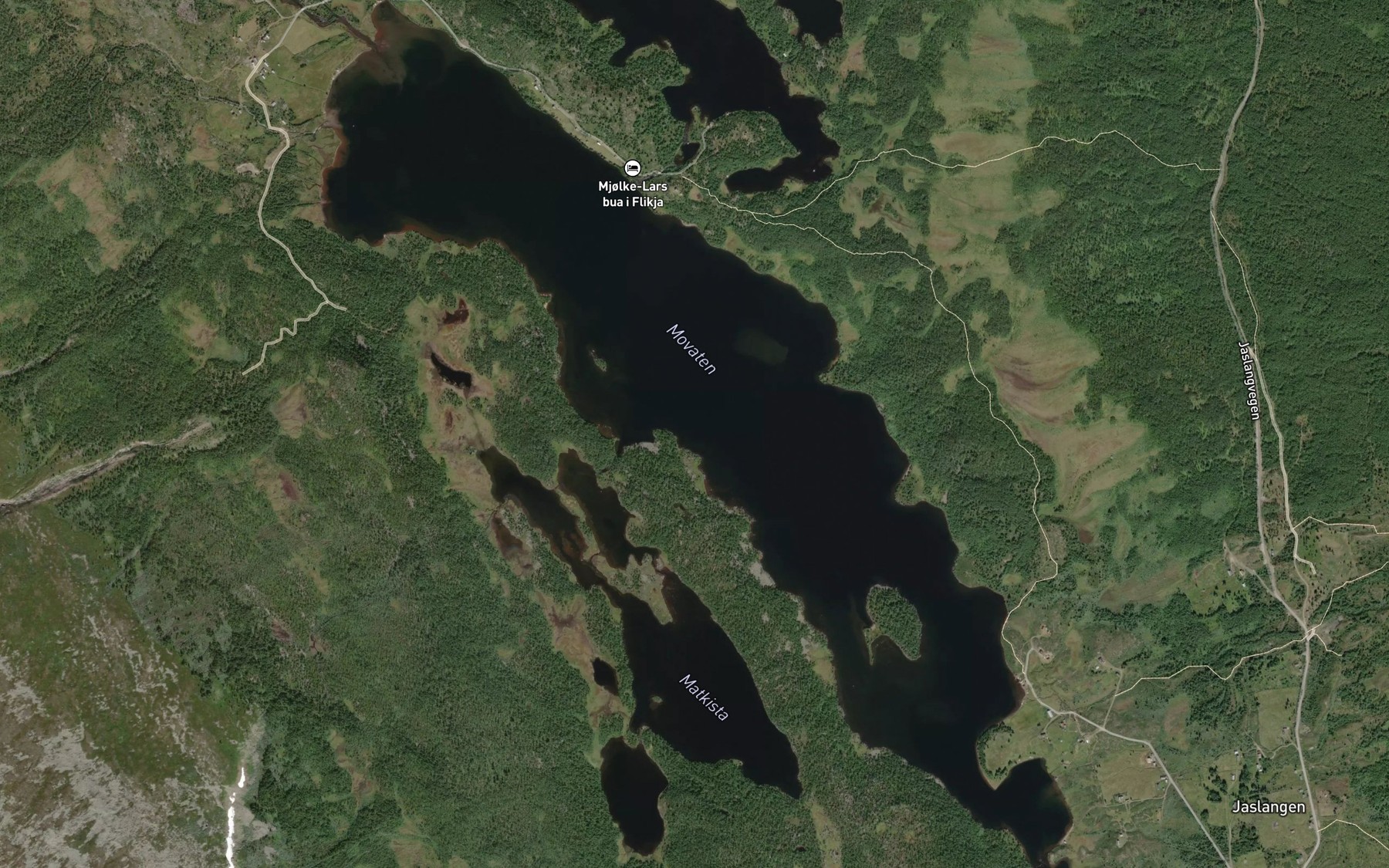 Satellite map of the Movatn