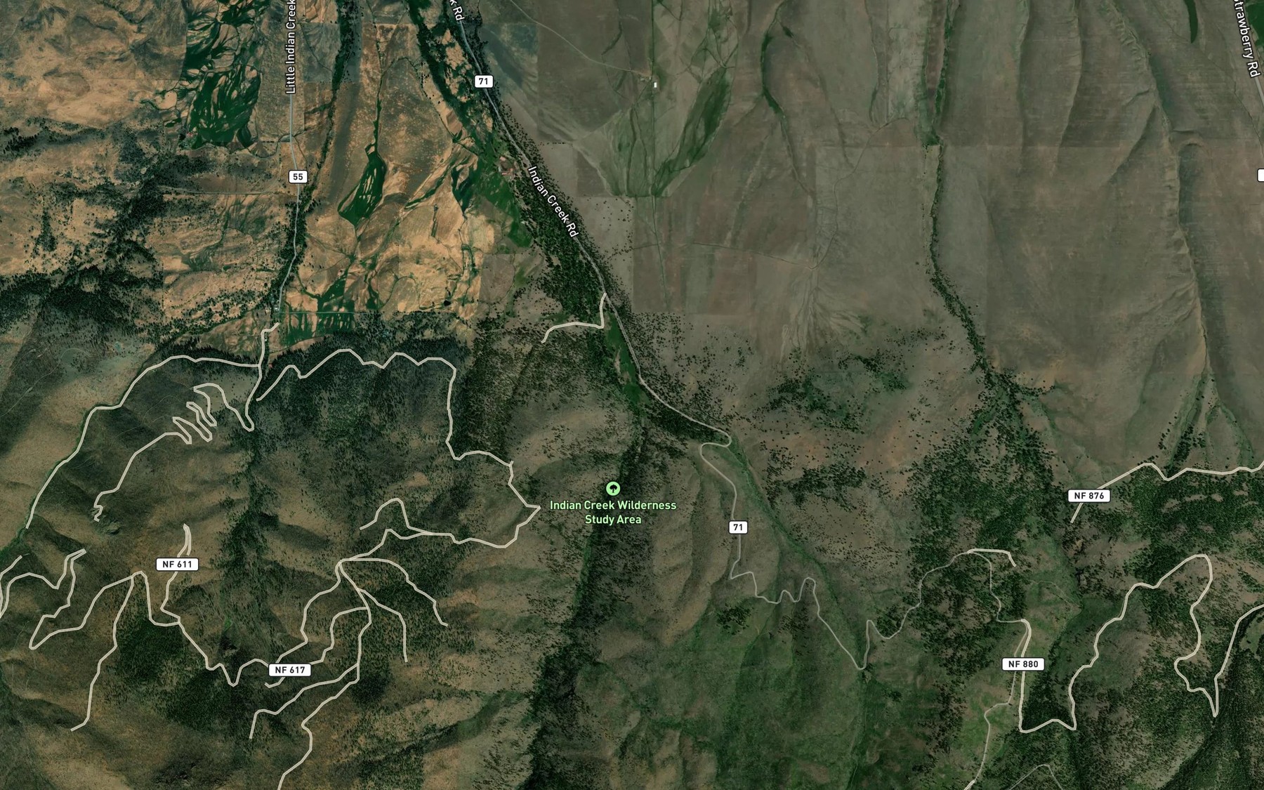 Satellite map of the Hot Spring