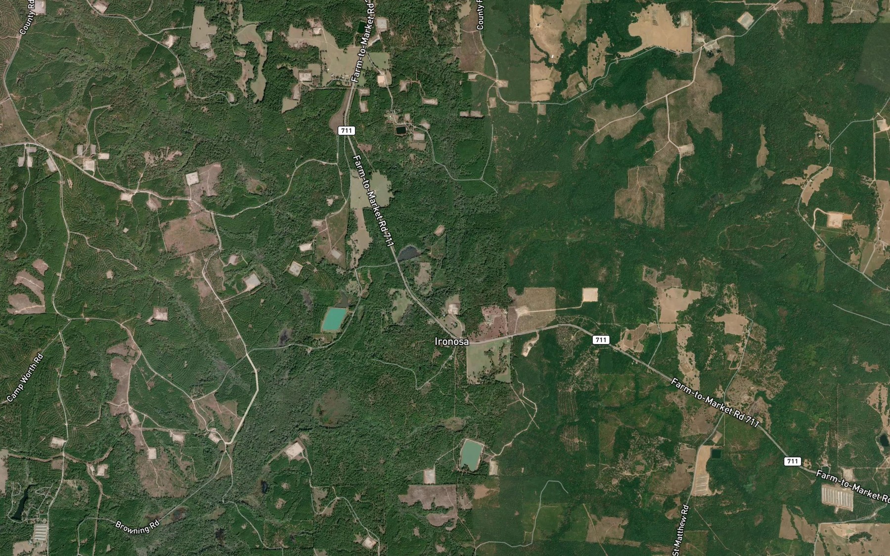 Satellite map of the Odell Creek