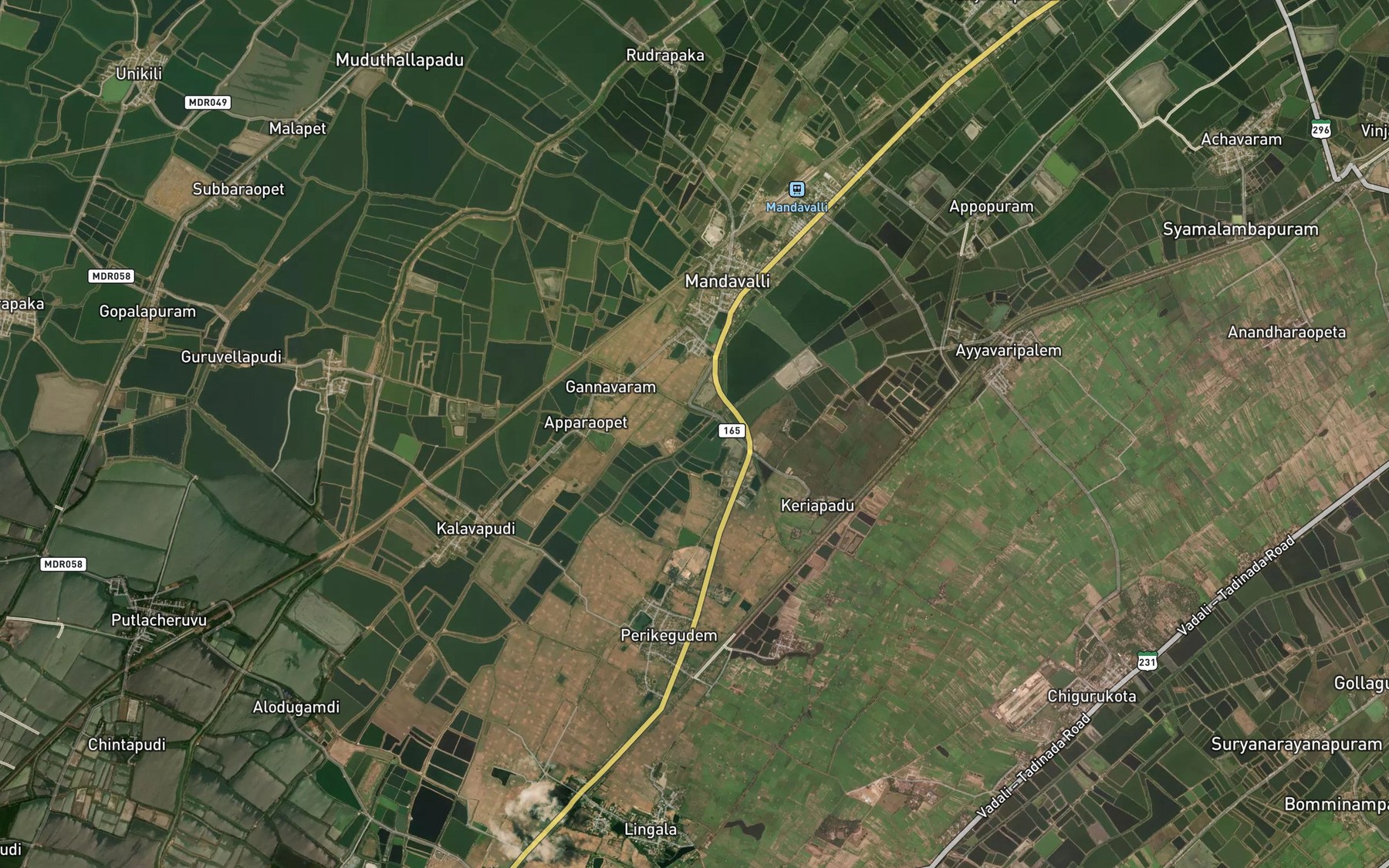 Satellite map of the Swamp Drain