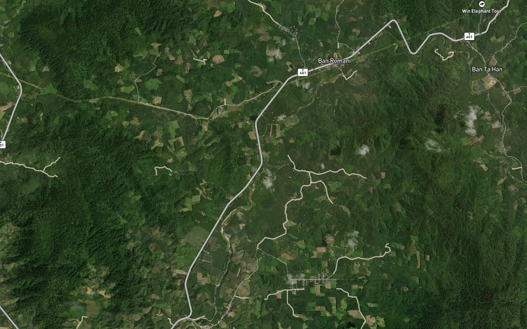 Satellite map of the Khlong Rak Khe