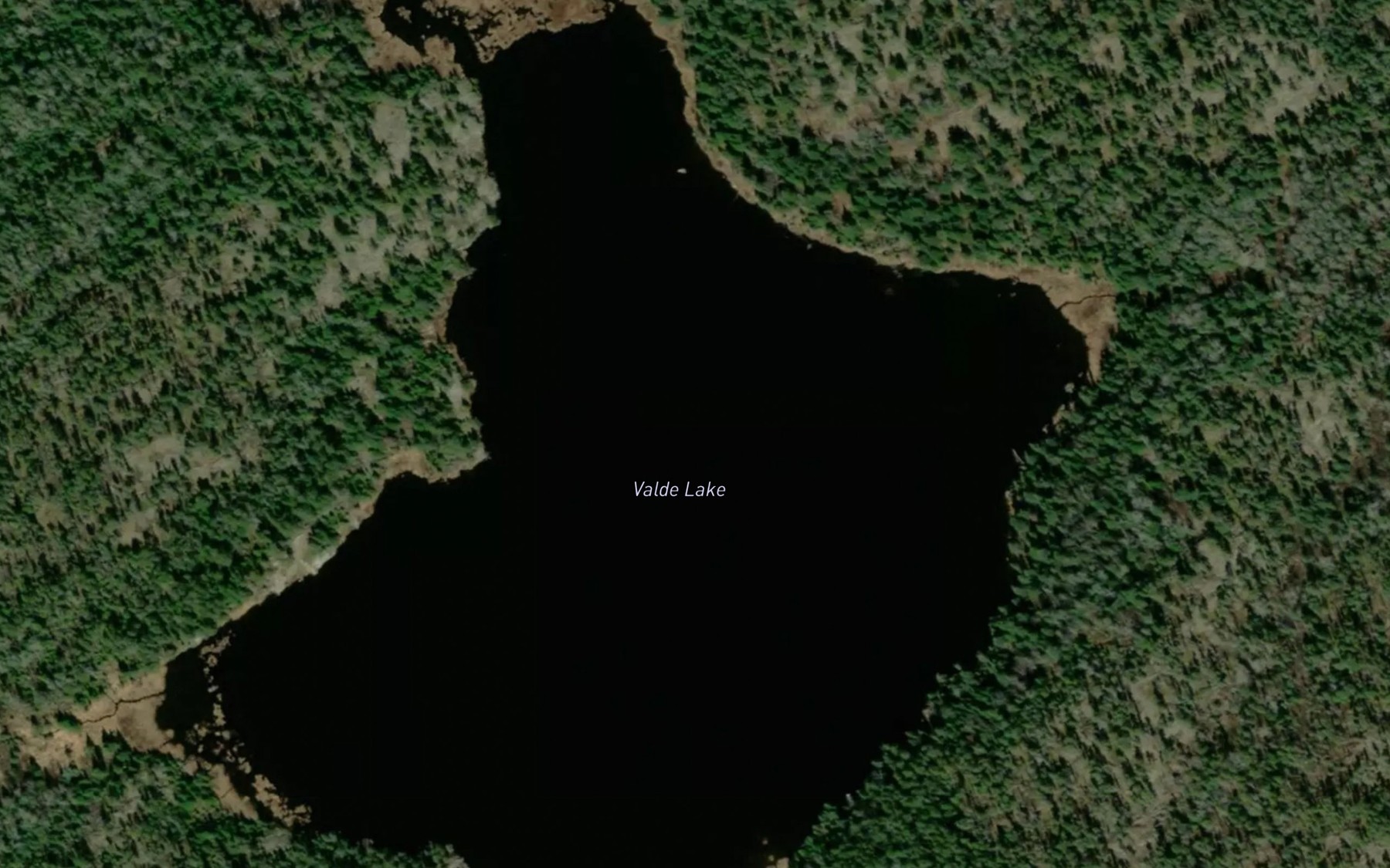 Satellite map of the Valde Lake