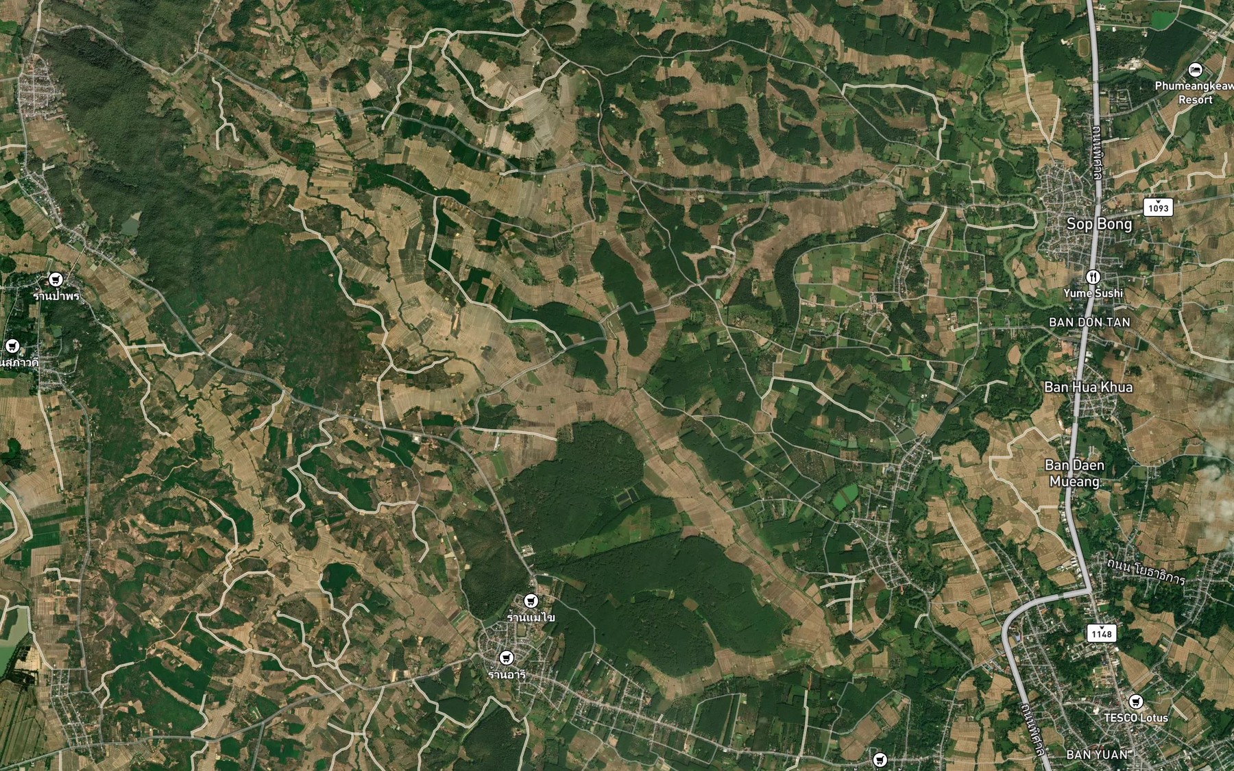 Satellite map of the Rong Khue