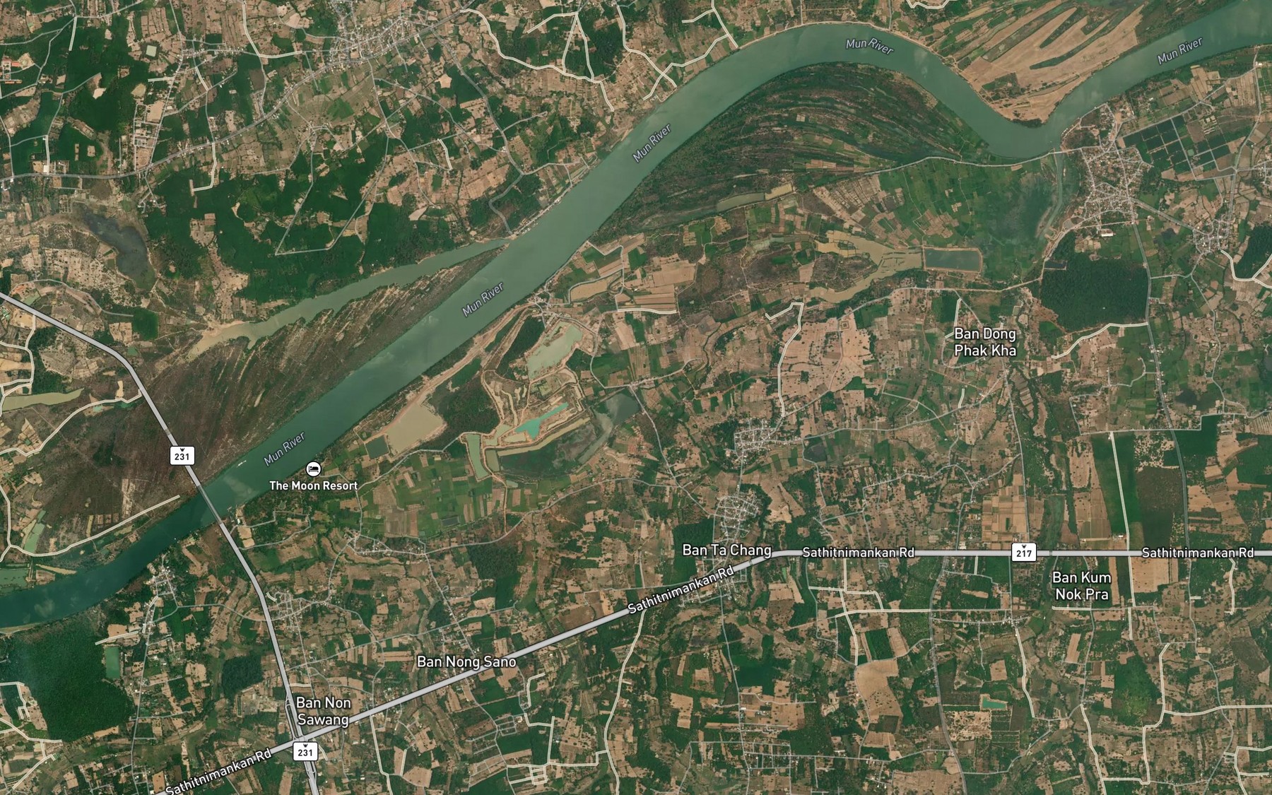 Satellite map of the Huai Tha Chang