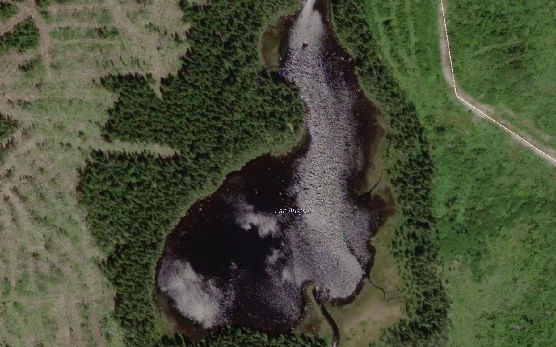 Satellite map of the Lac Austral