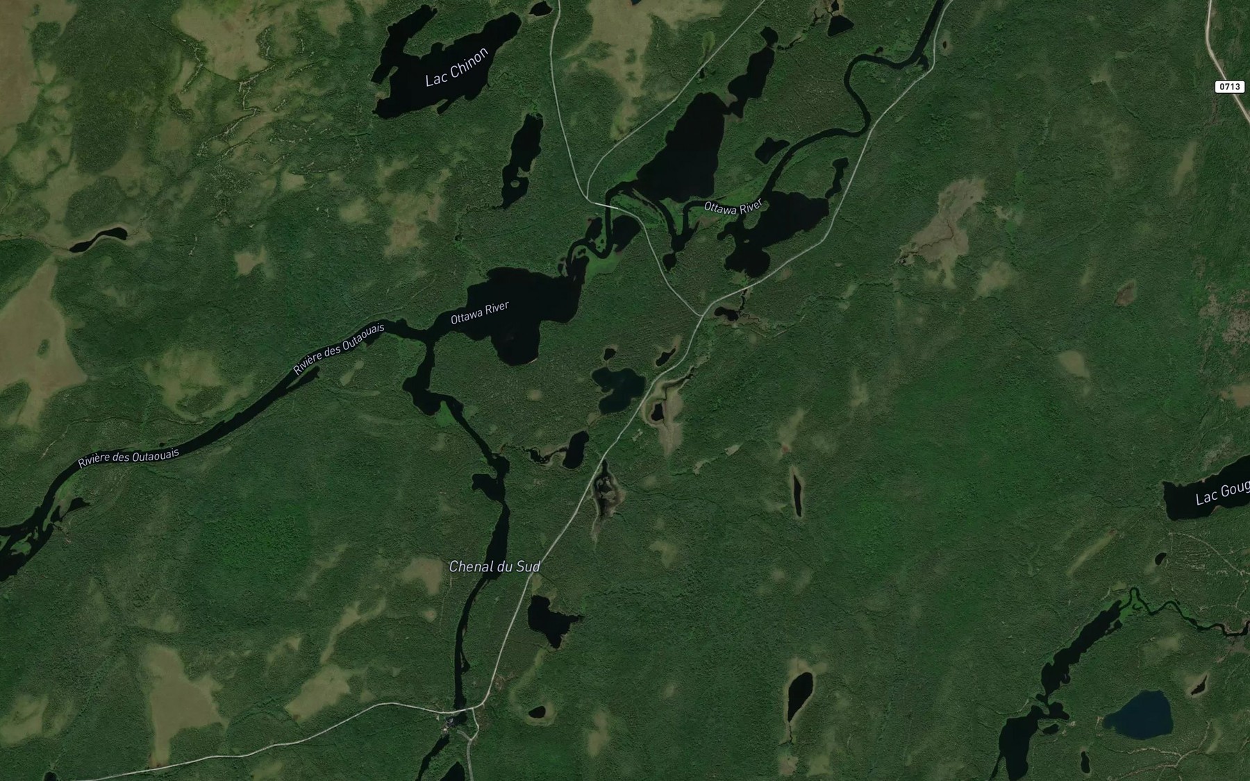 Satellite map of the Lac du Flamant
