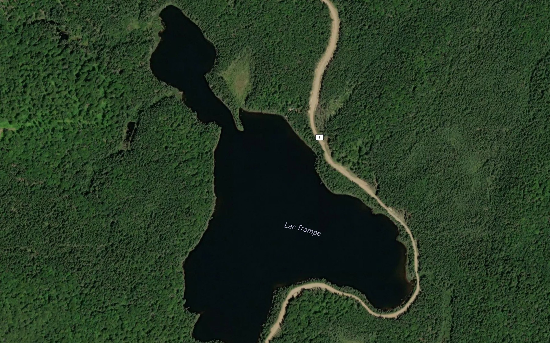 Satellite map of the Lac Trampe