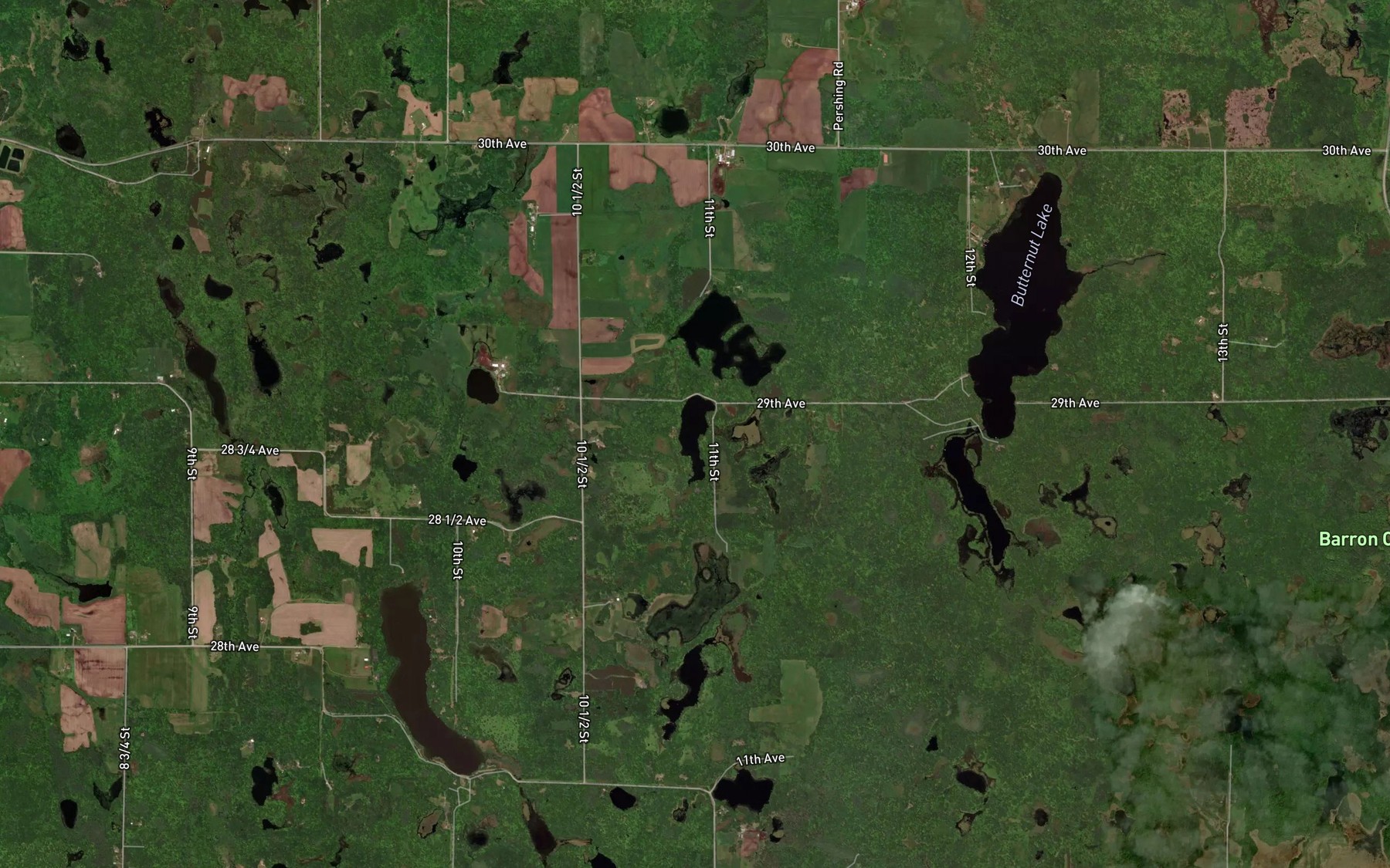 Satellite map of the Hogback Lake