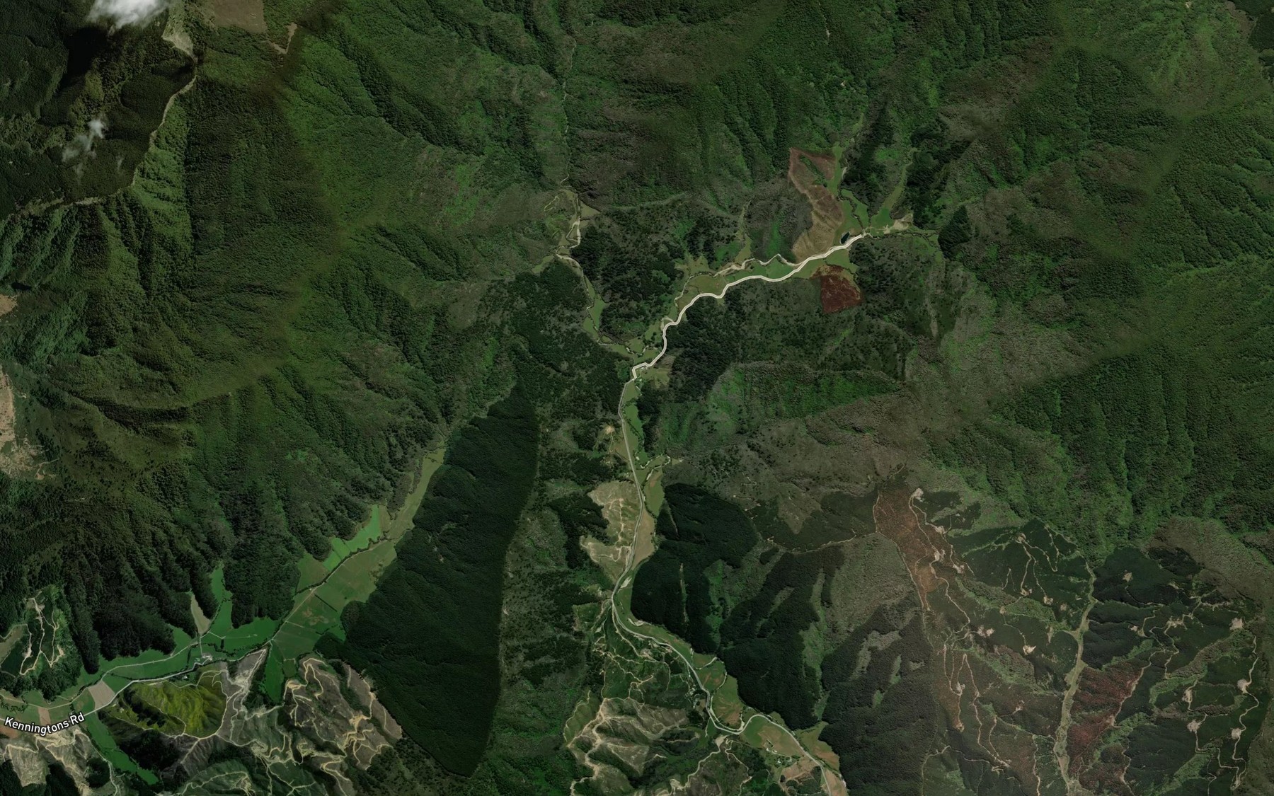 Satellite map of the Rocky Creek