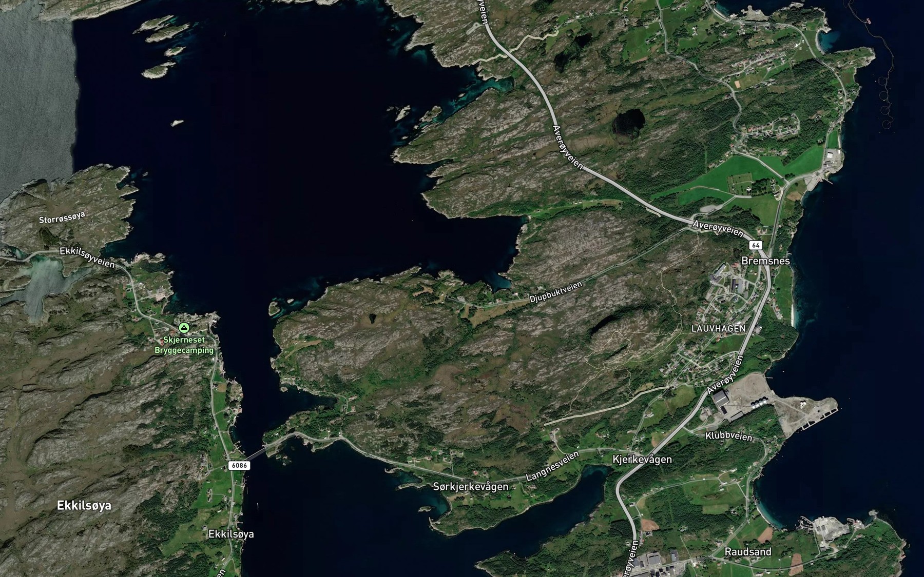 Satellite map of the Djupbukt