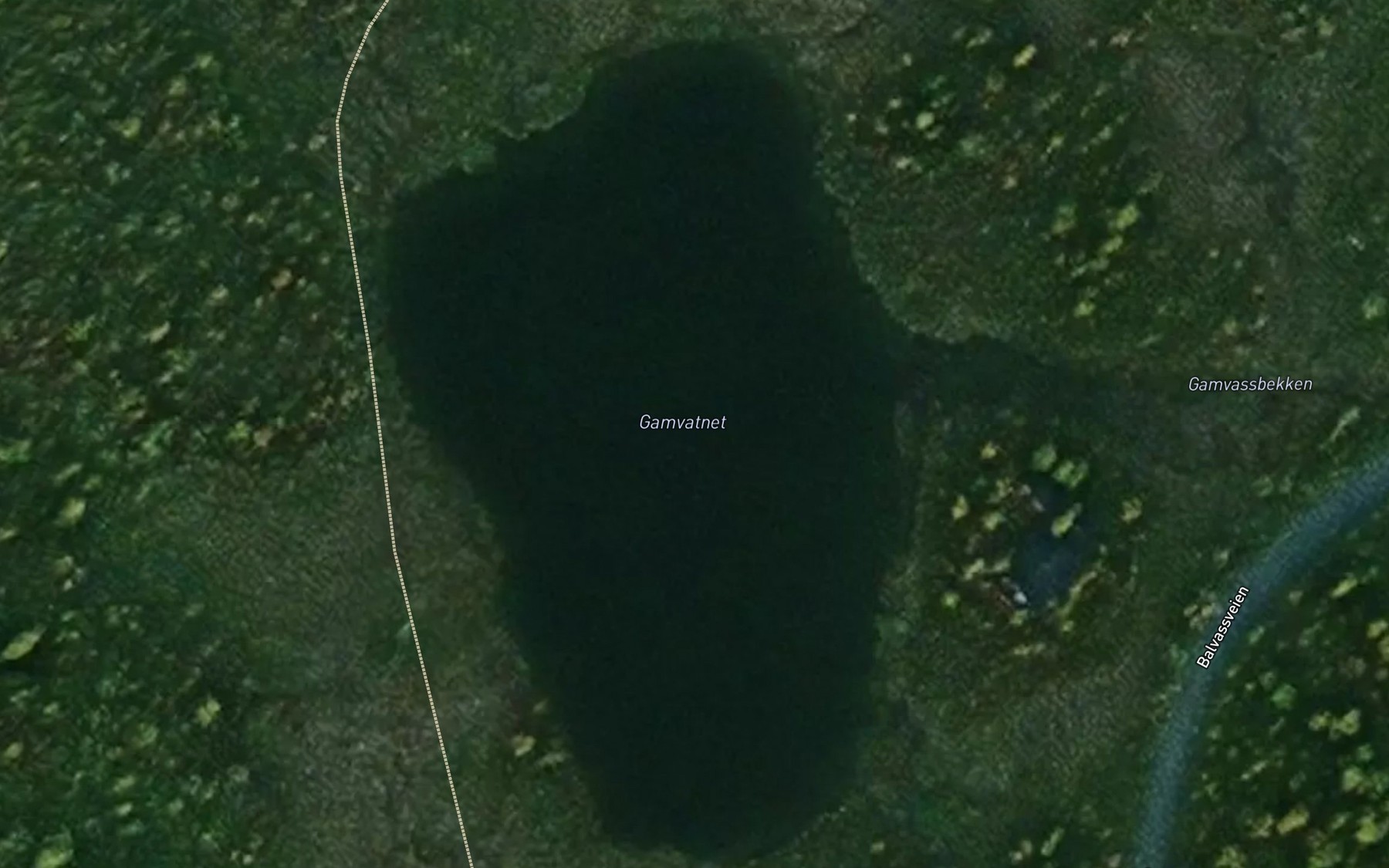 Satellite map of the Gamvatnet