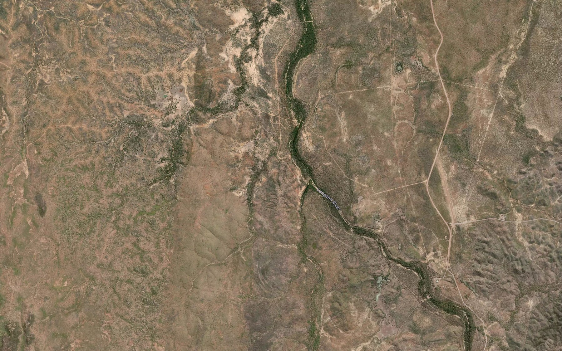 Satellite map of the B Creek