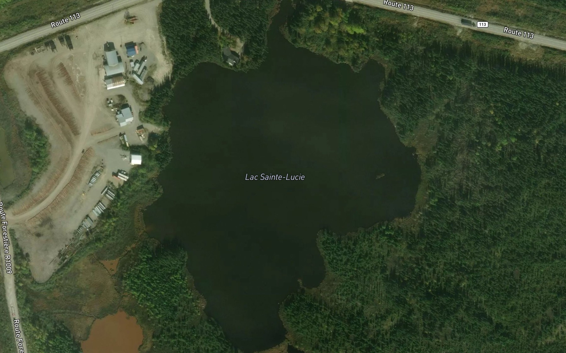Satellite map of the Lac Sainte-Lucie