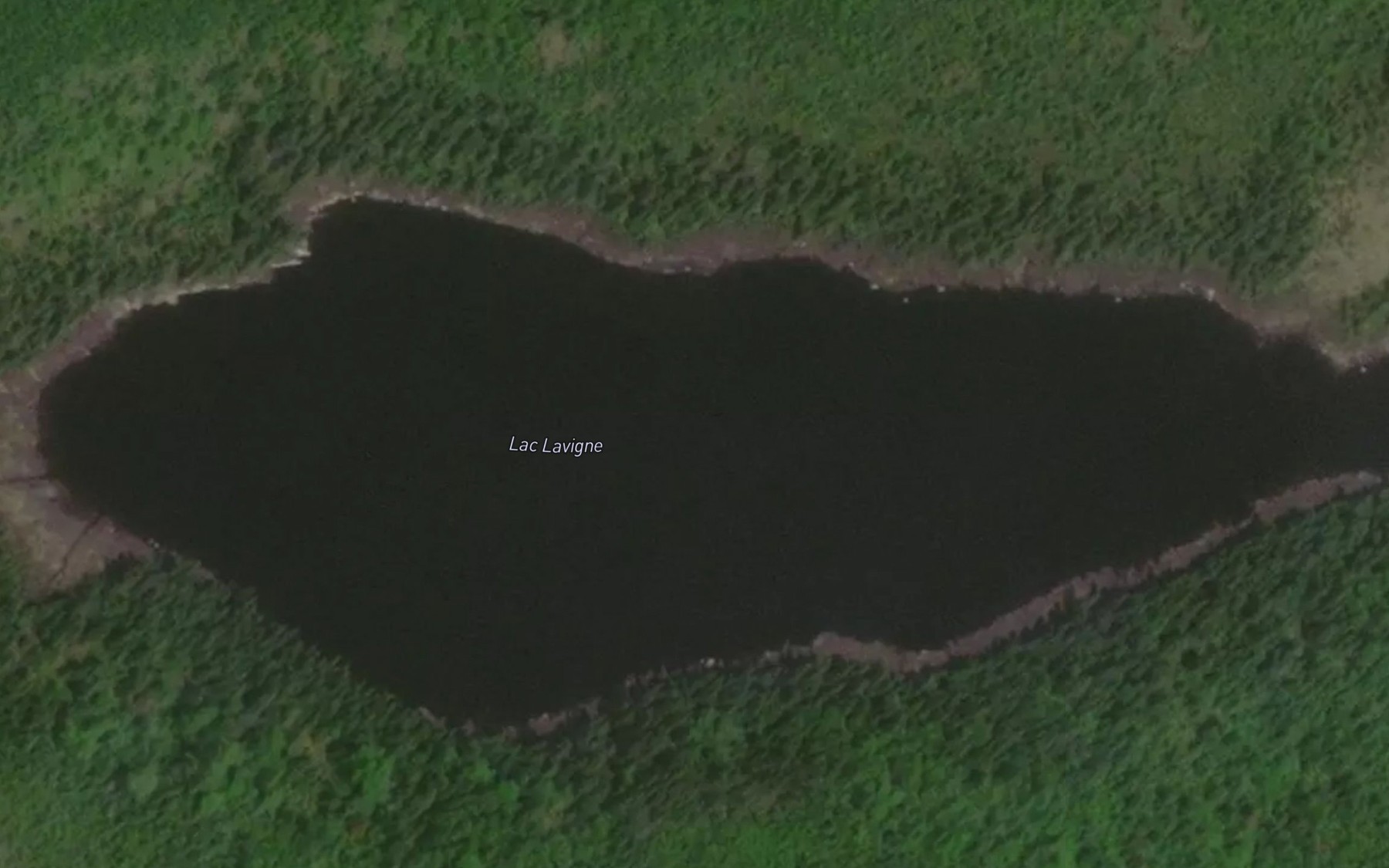 Satellite map of the Lac Lavigne