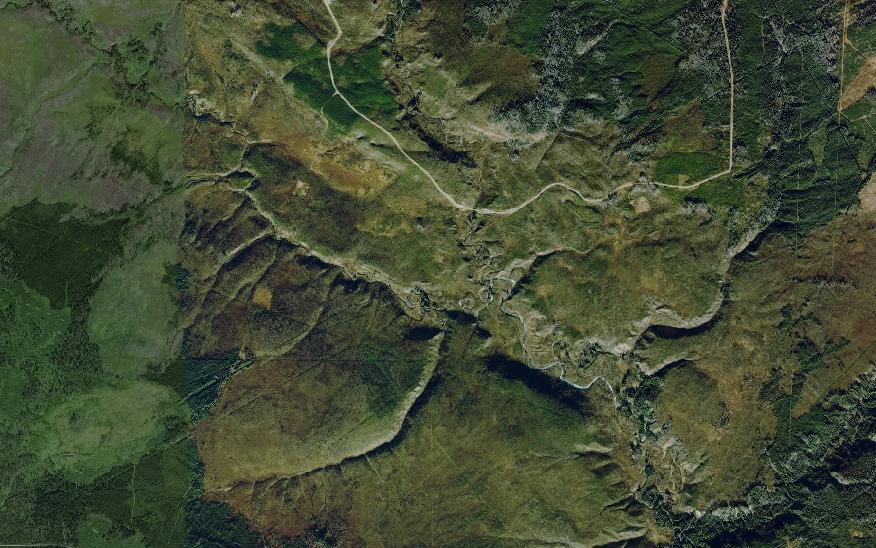 Satellite map of the Bratland Creek