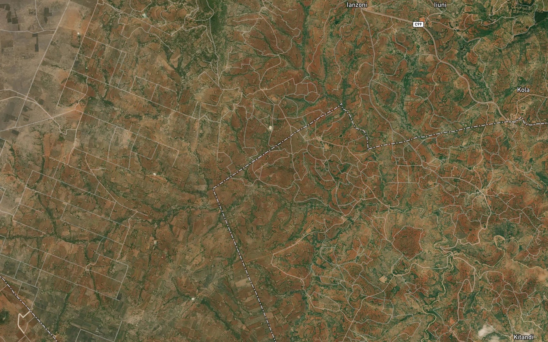 Satellite map of the Mutulani Dam