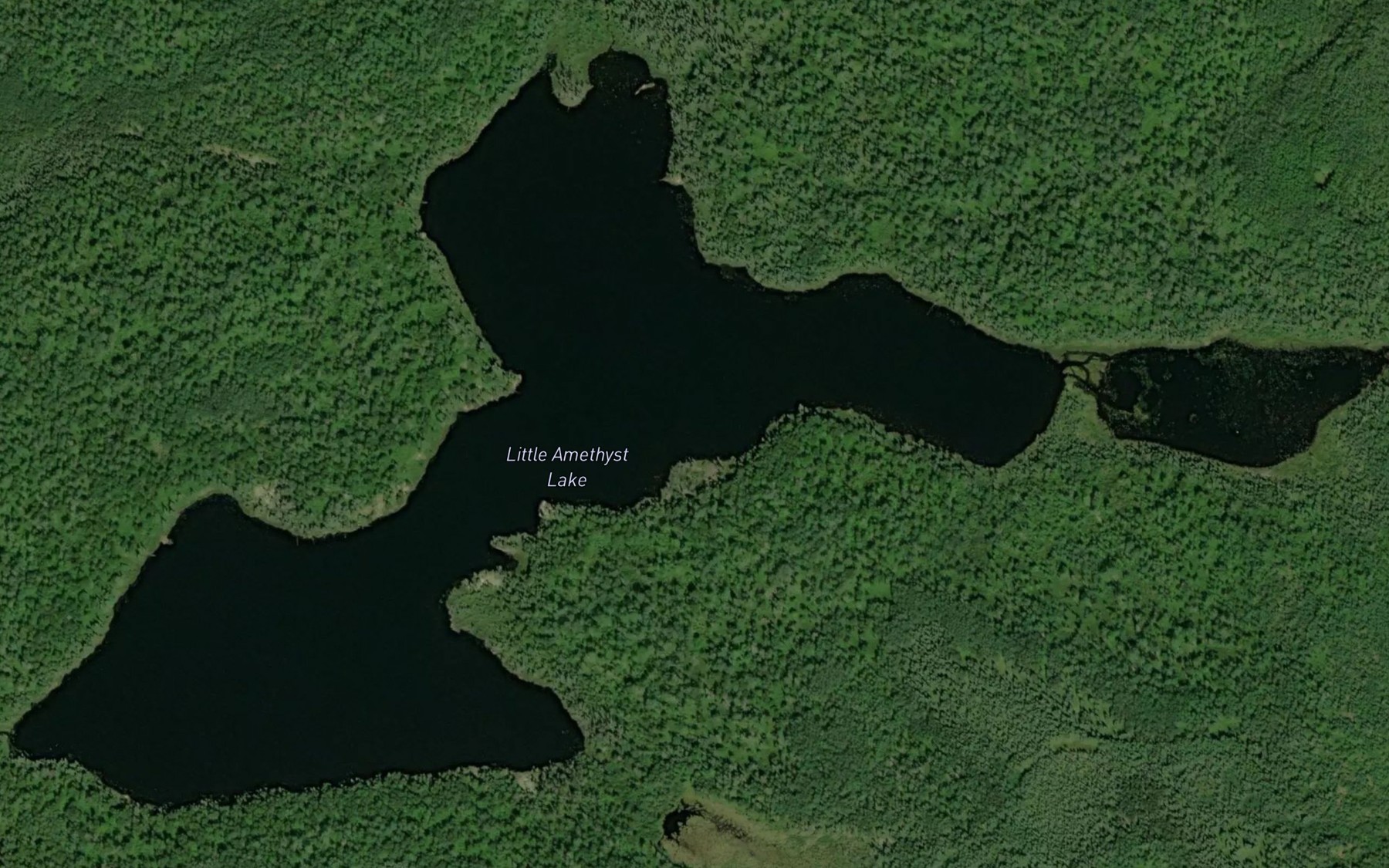 Satellite map of the Little Amethyst Lake