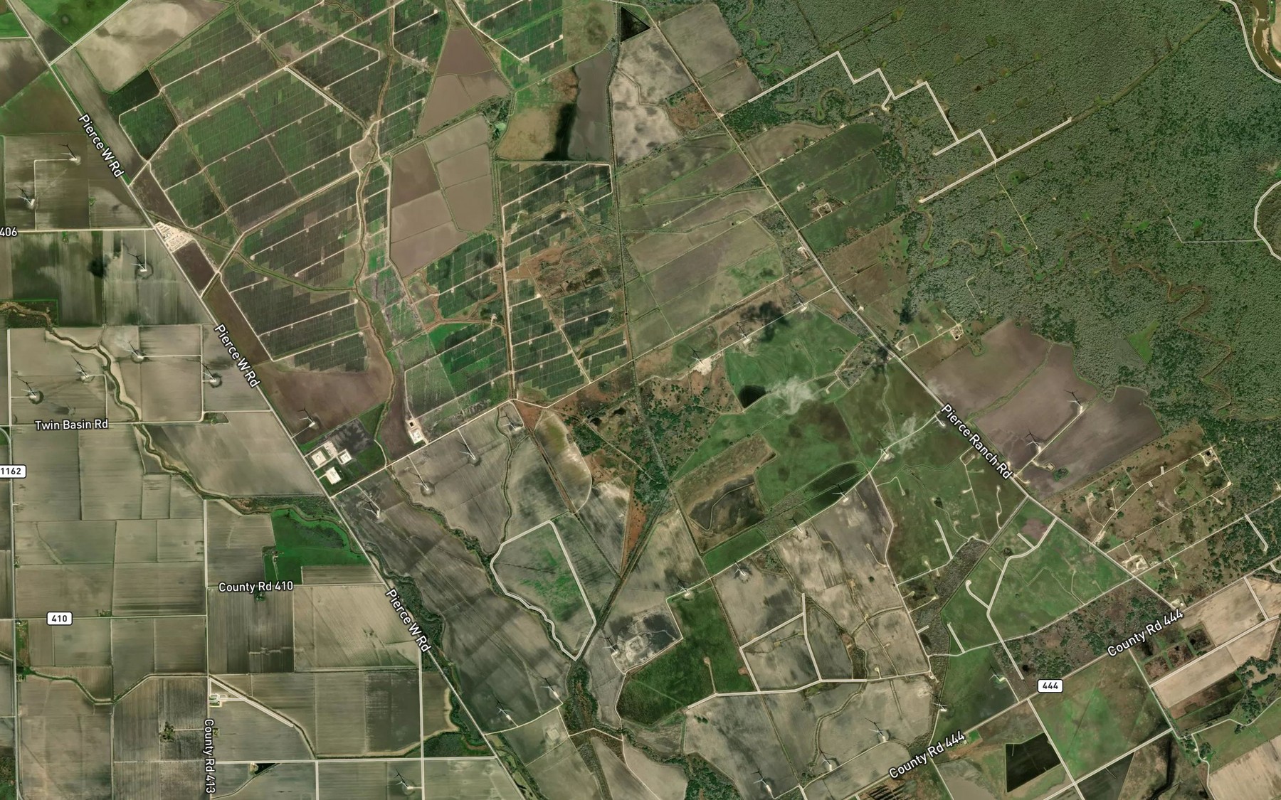Satellite map of the Pierce Canal