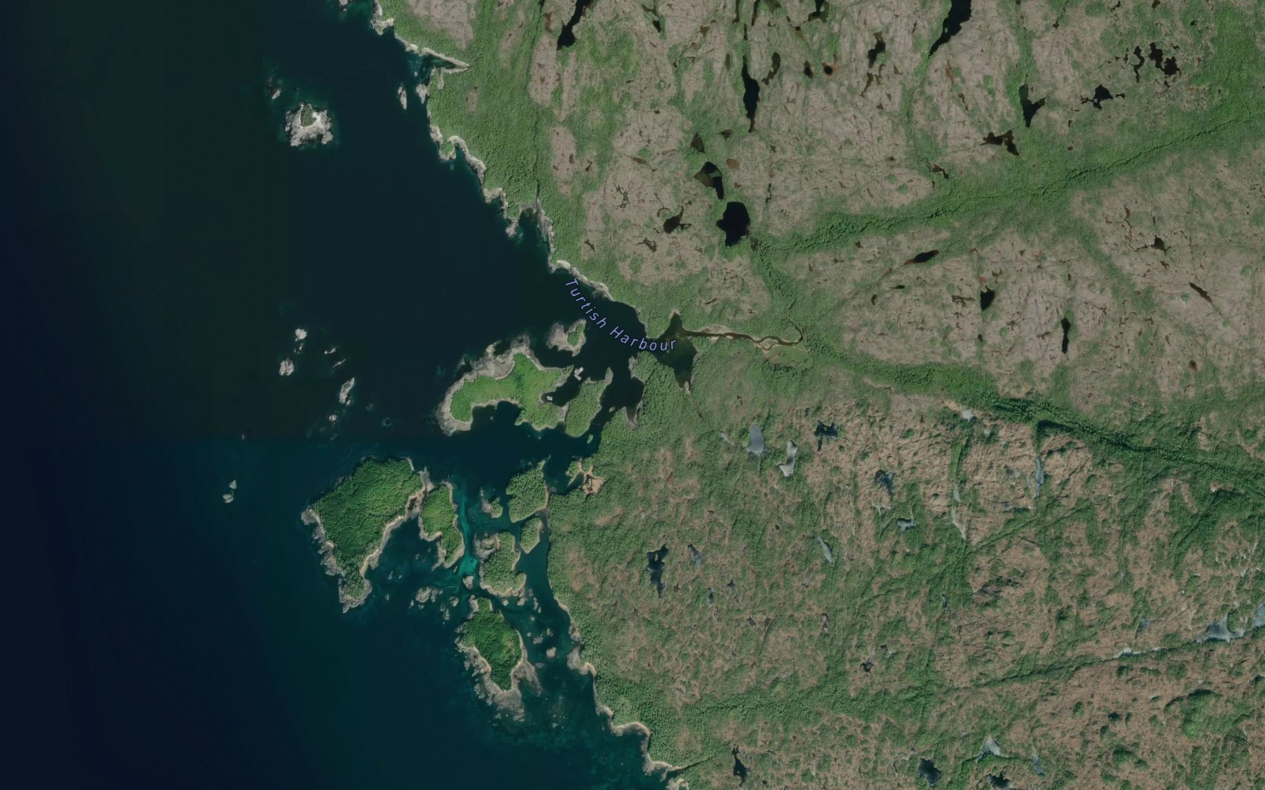 Satellite map of the Tate Cove