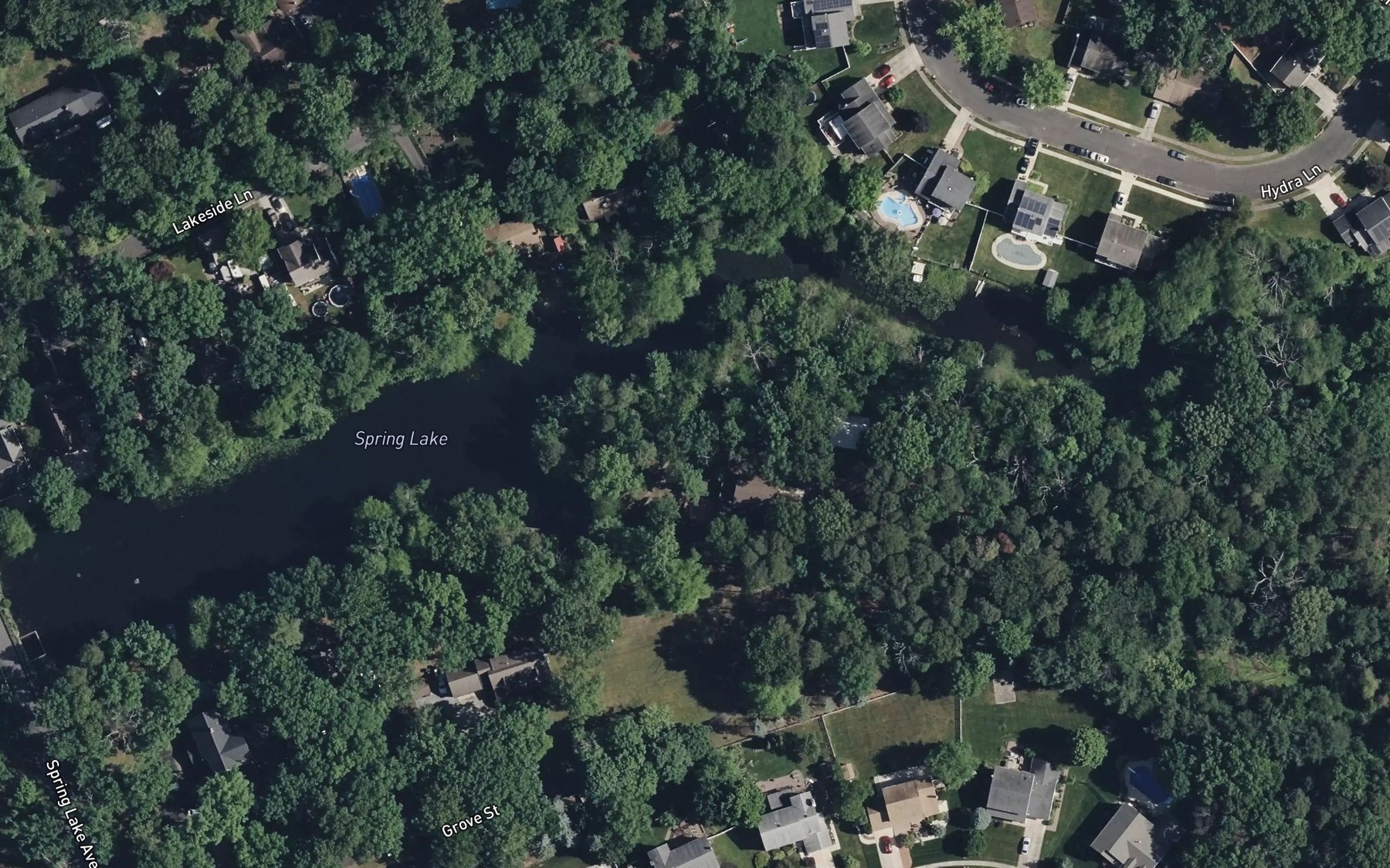 Satellite map of the Spring Lake