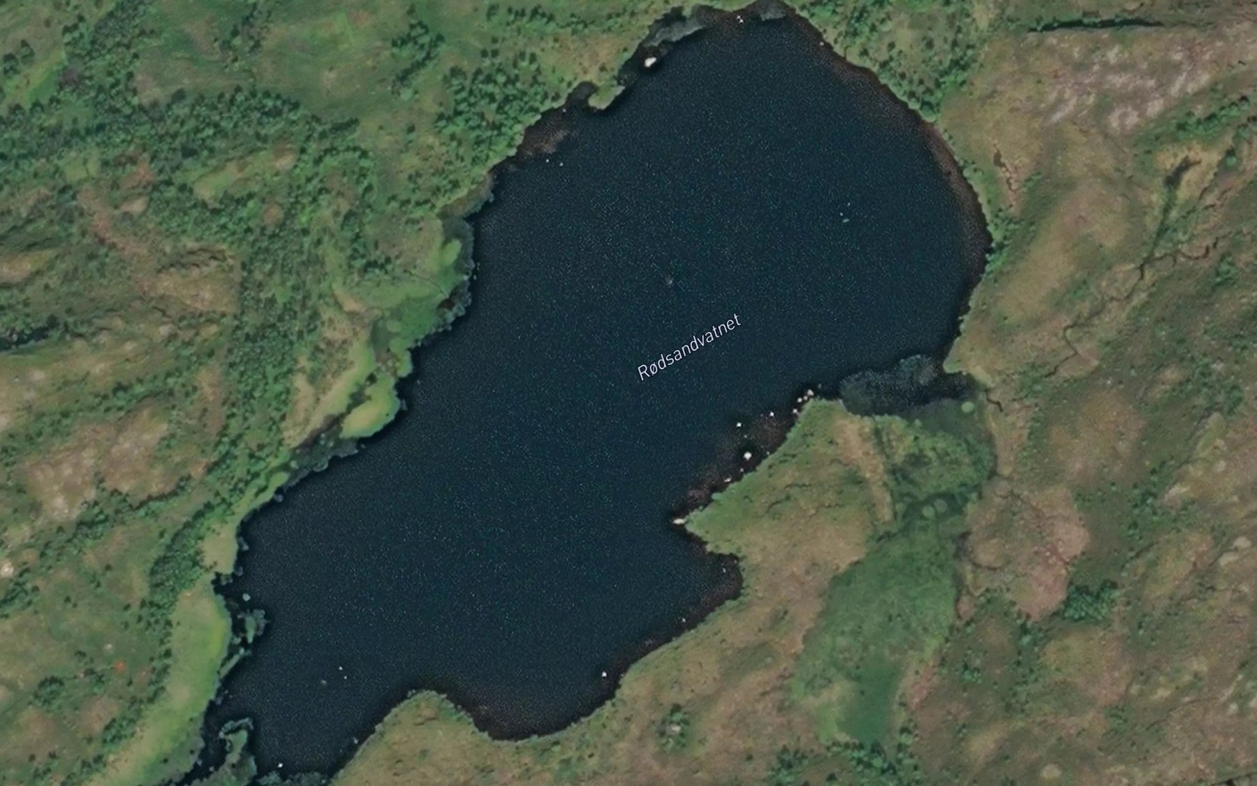 Satellite map of the Rodsandvatnet