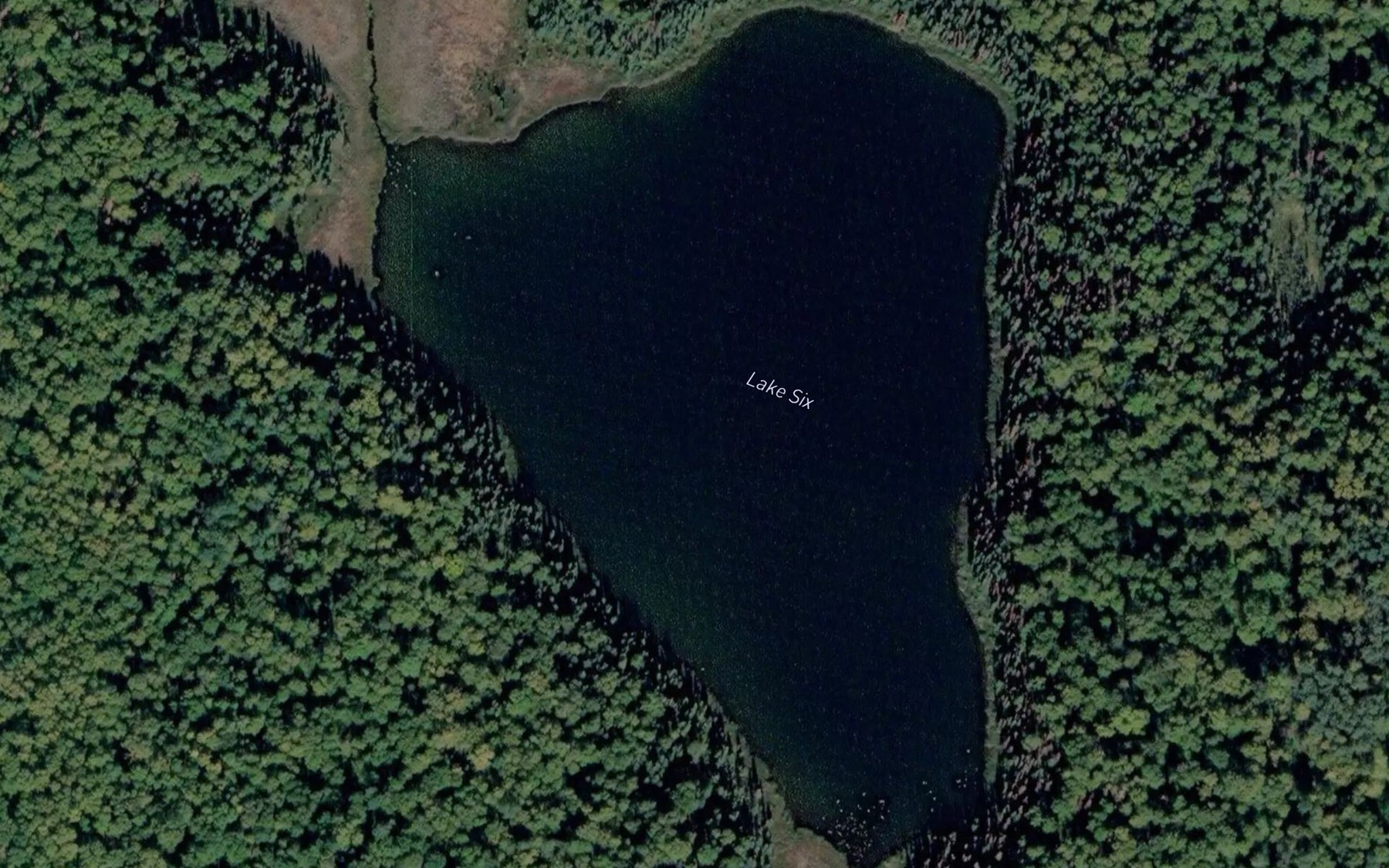 Satellite map of the Lake Six