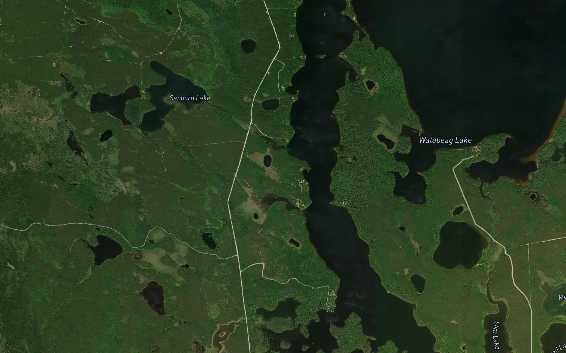 Satellite map of the Latouche Creek