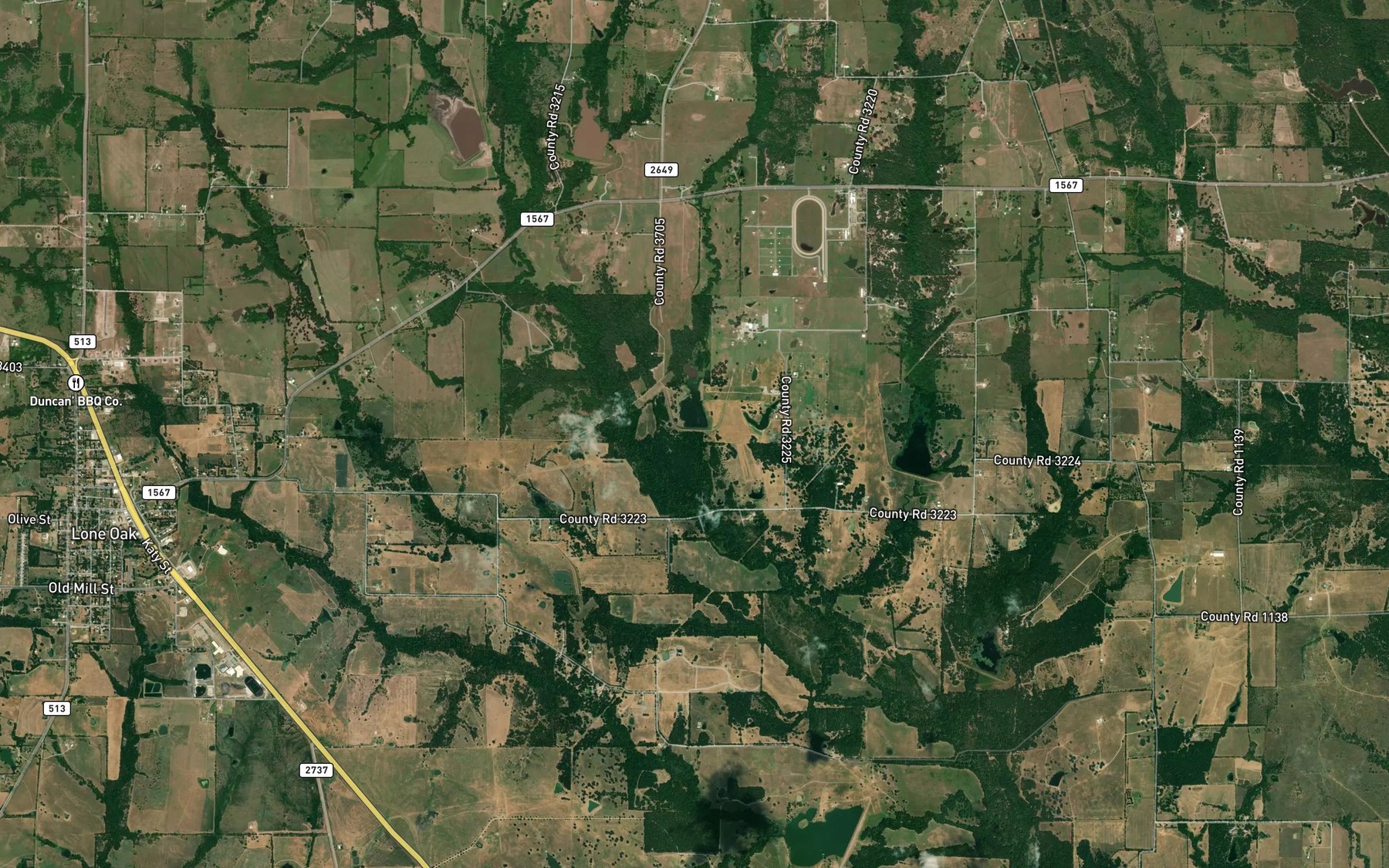 Satellite map of the Soil Conservation Service Site 4 Reservoir