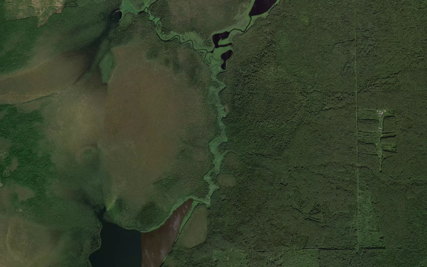 Satellite map of the Bol'shoy Shosh