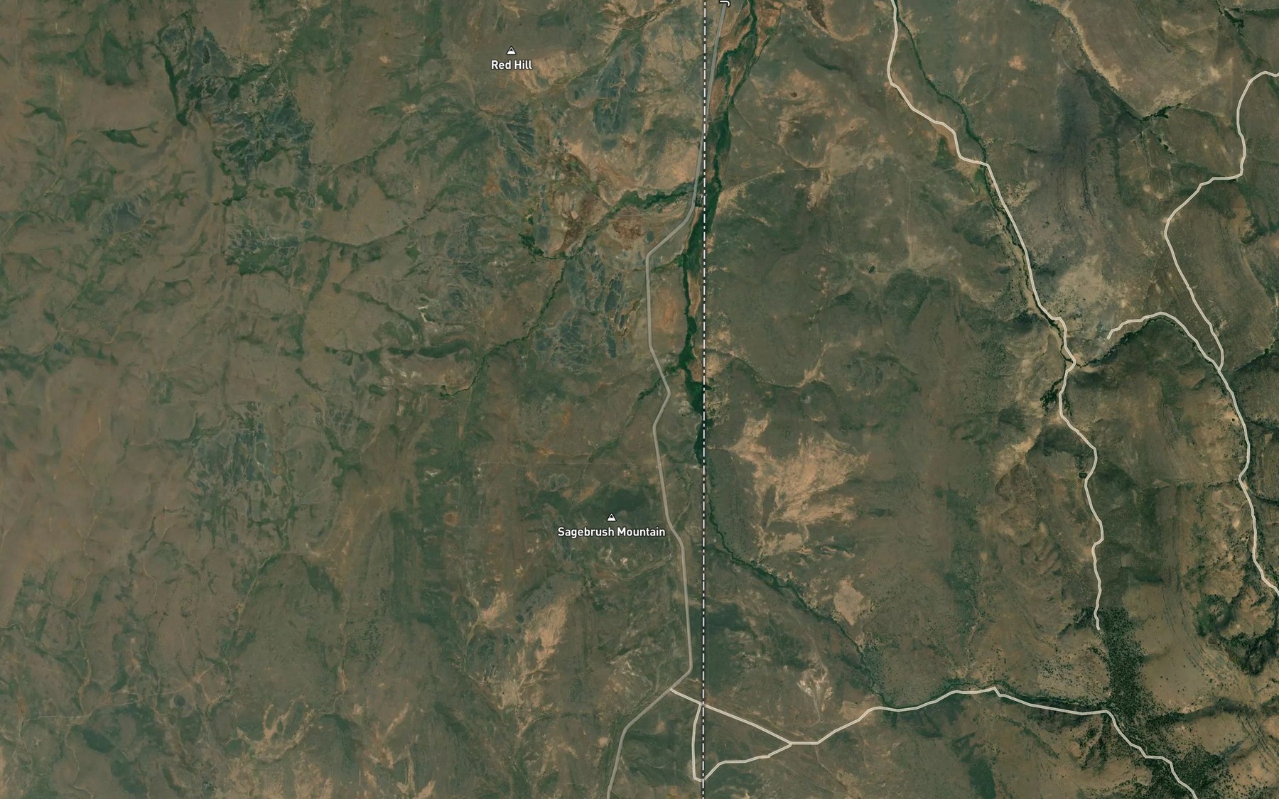 Satellite map of the Little Creek Spring