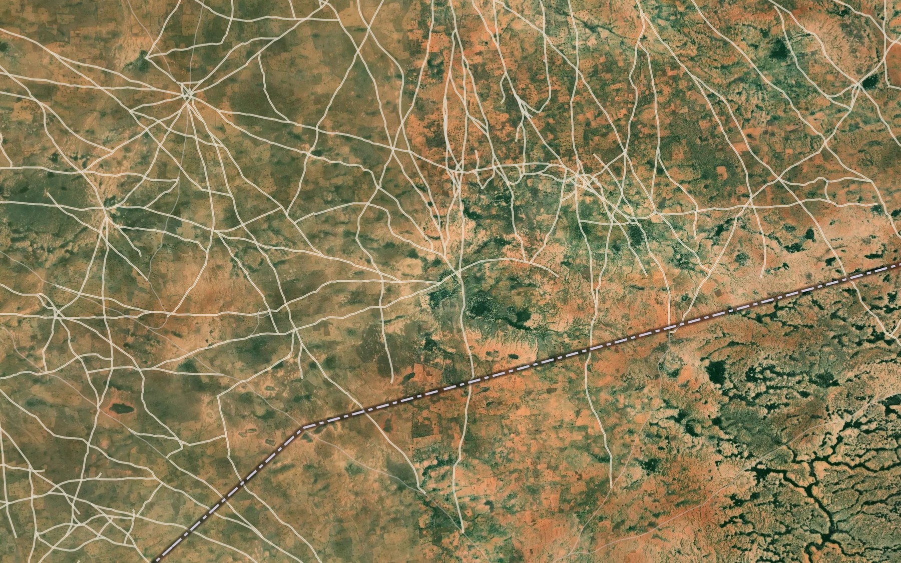 Satellite map of the Zouragan
