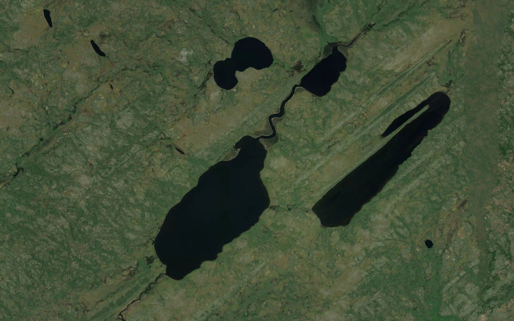 Satellite map of the Norquay Lake