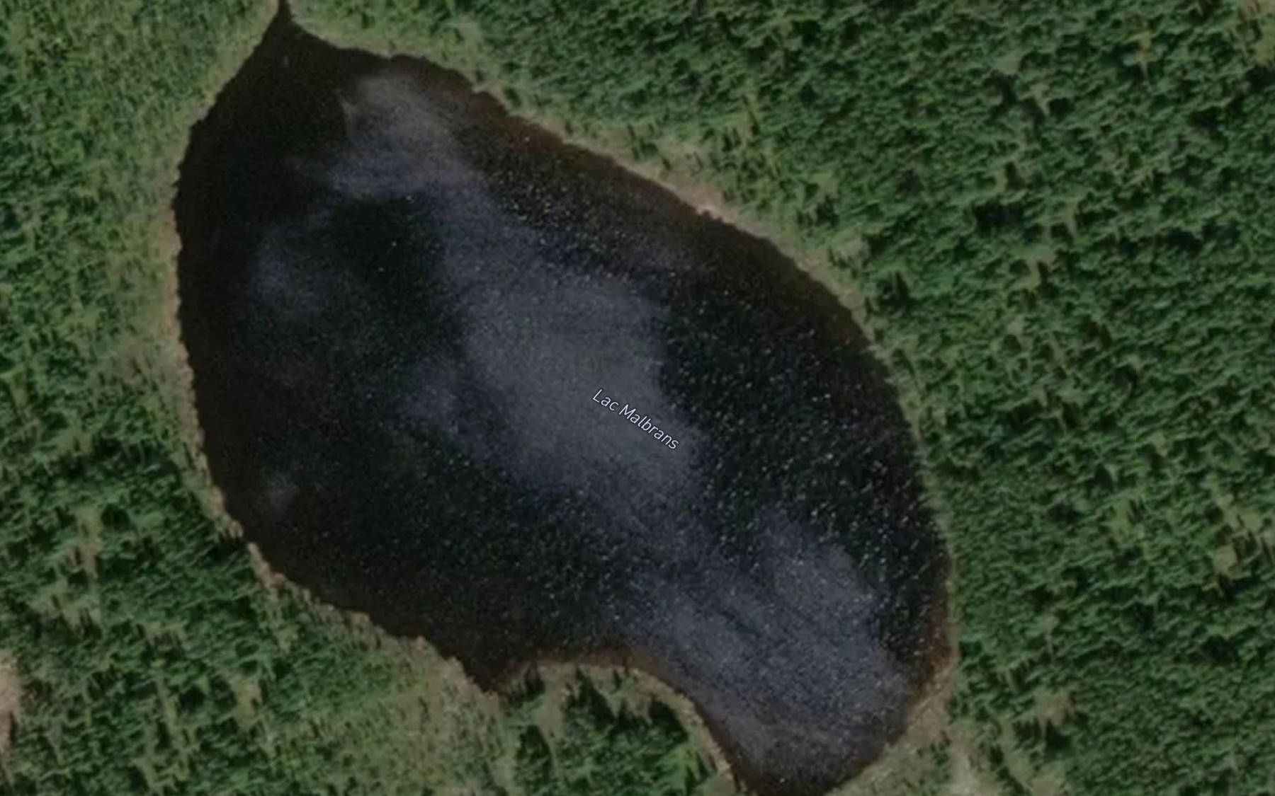 Satellite map of the Lac Malbrans