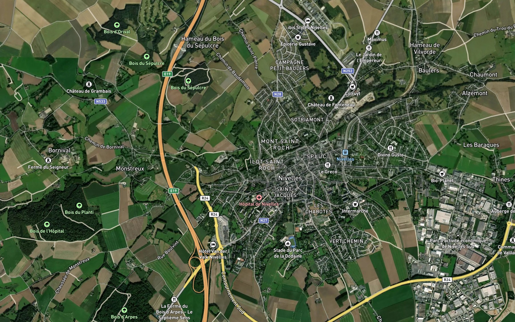 Satellite map of the Michaux