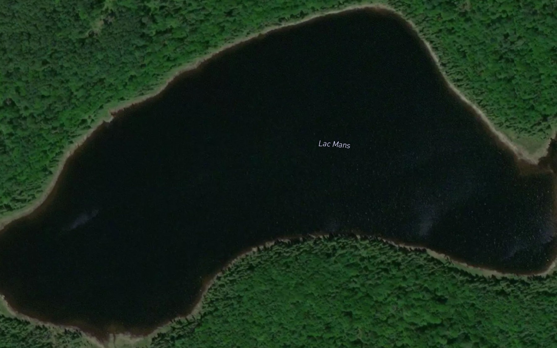 Satellite map of the Lac Mans