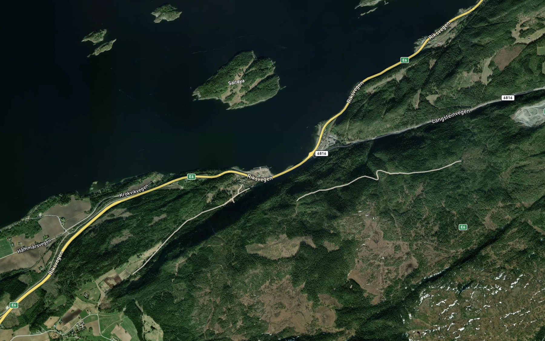 Satellite map of the Sandbukta