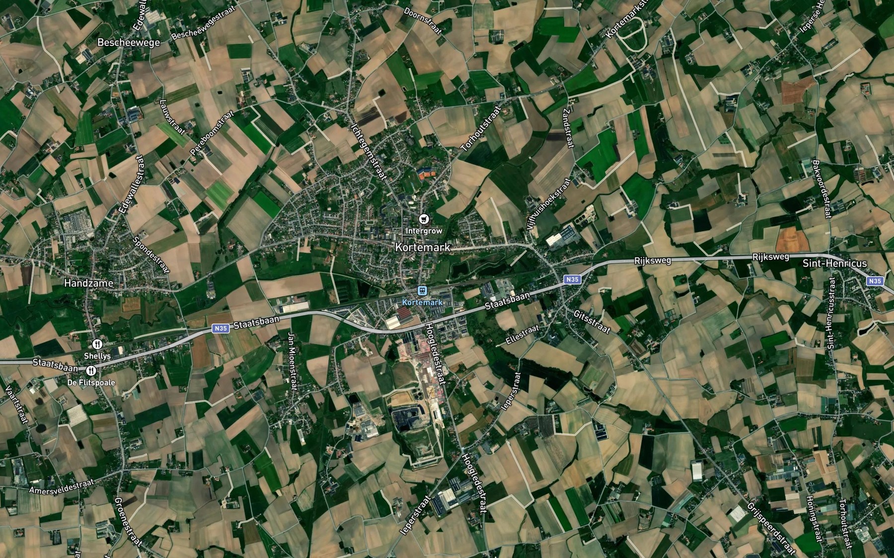 Satellite map of the Kasteelbeek