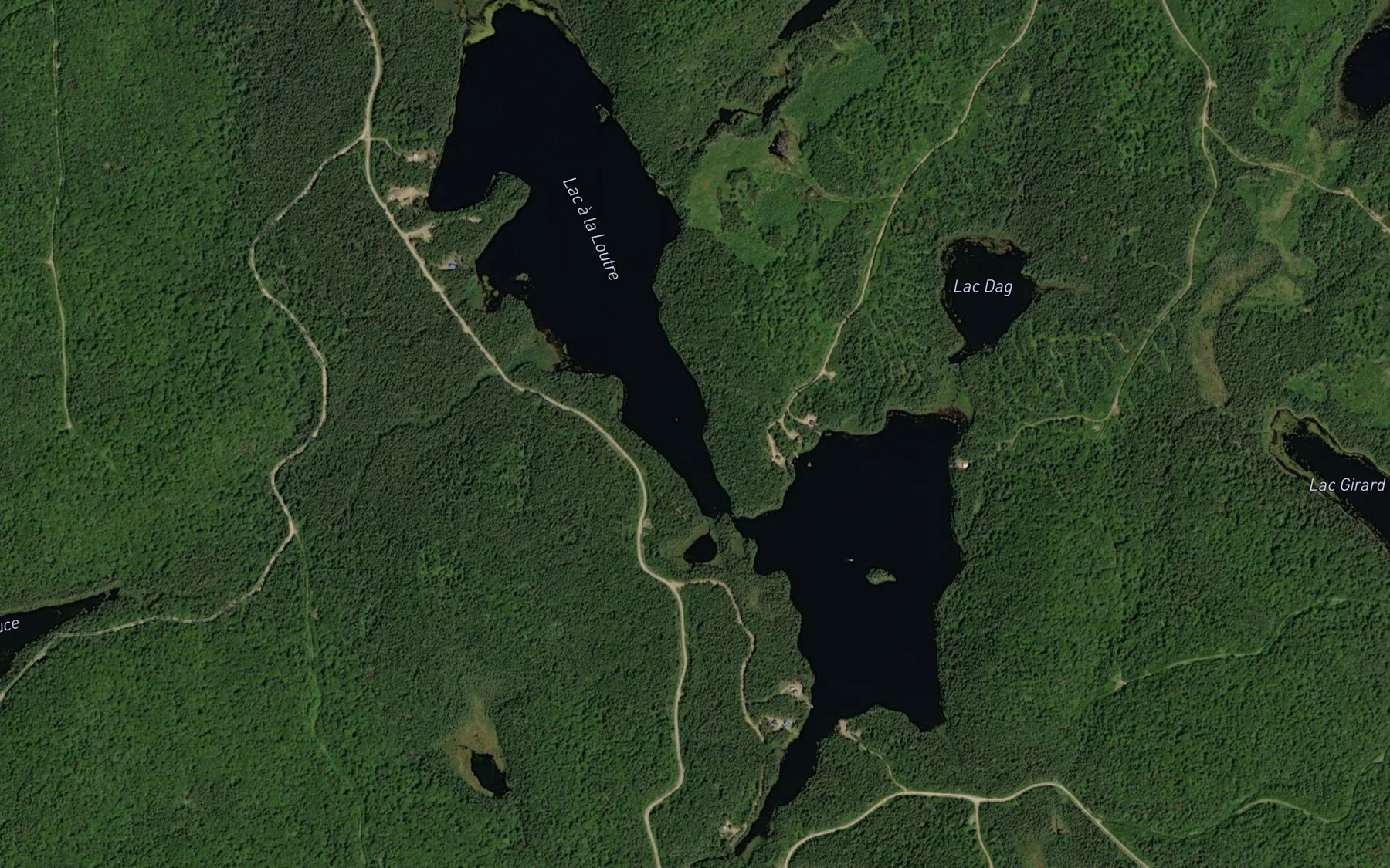 Satellite map of the Lac a la Loutre