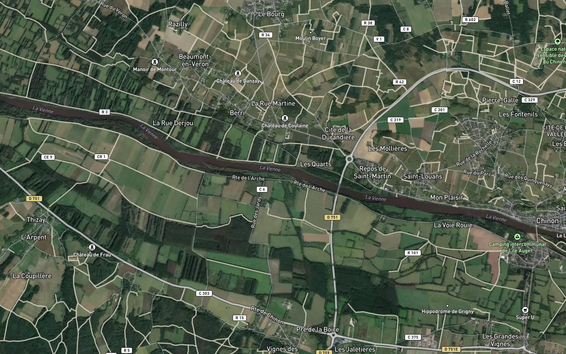 Satellite map of the Negron