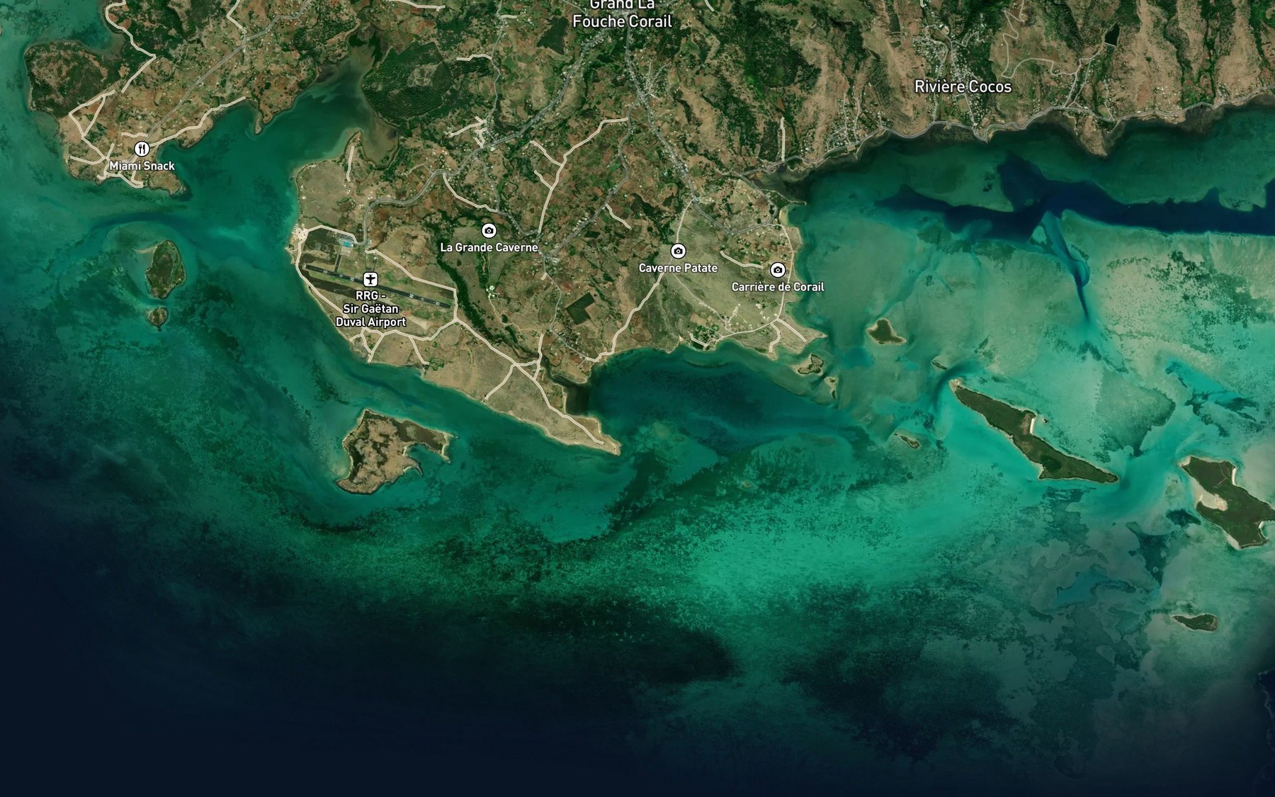 Satellite map of the Anse Quittor