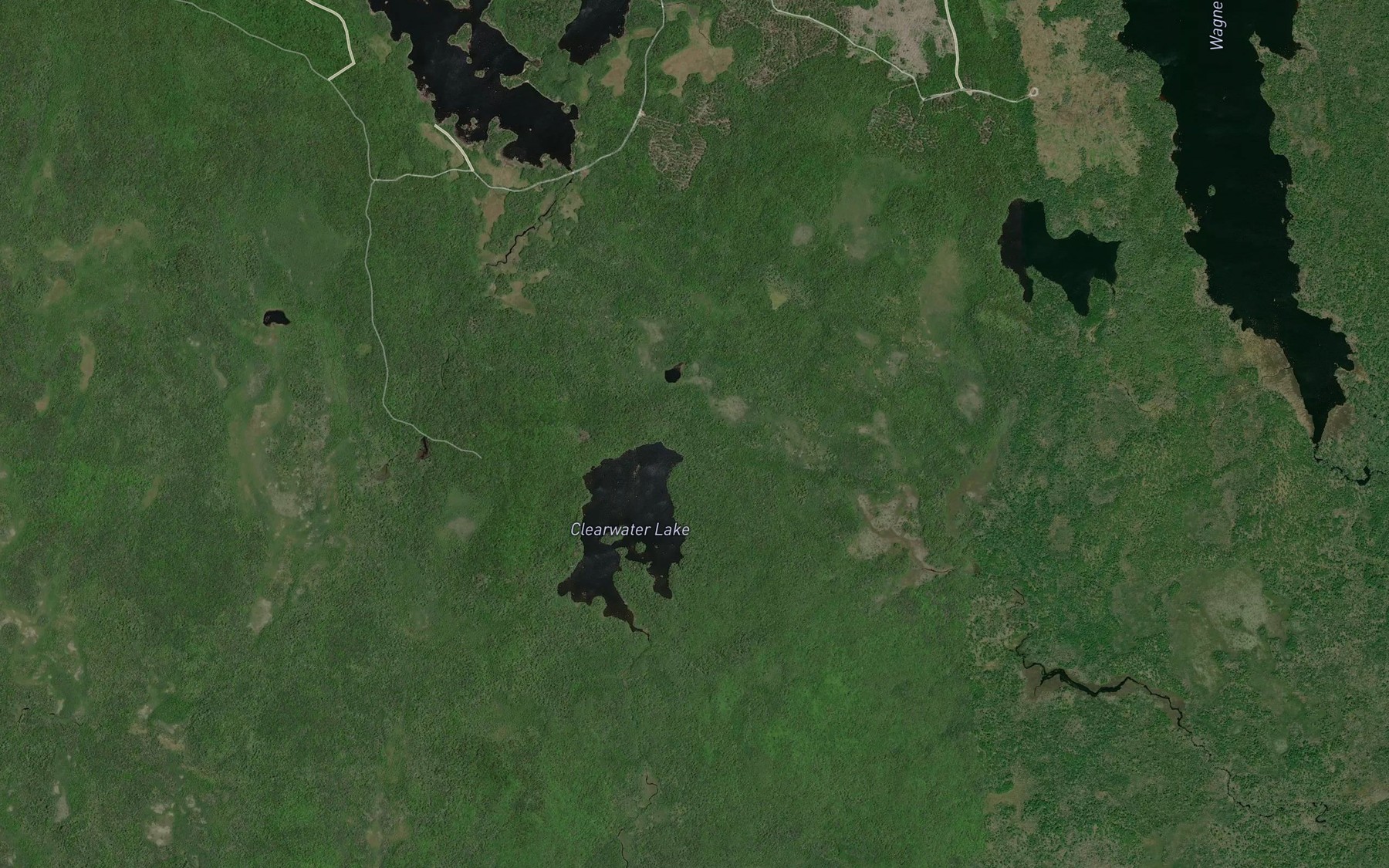 Satellite map of the Joes Pond