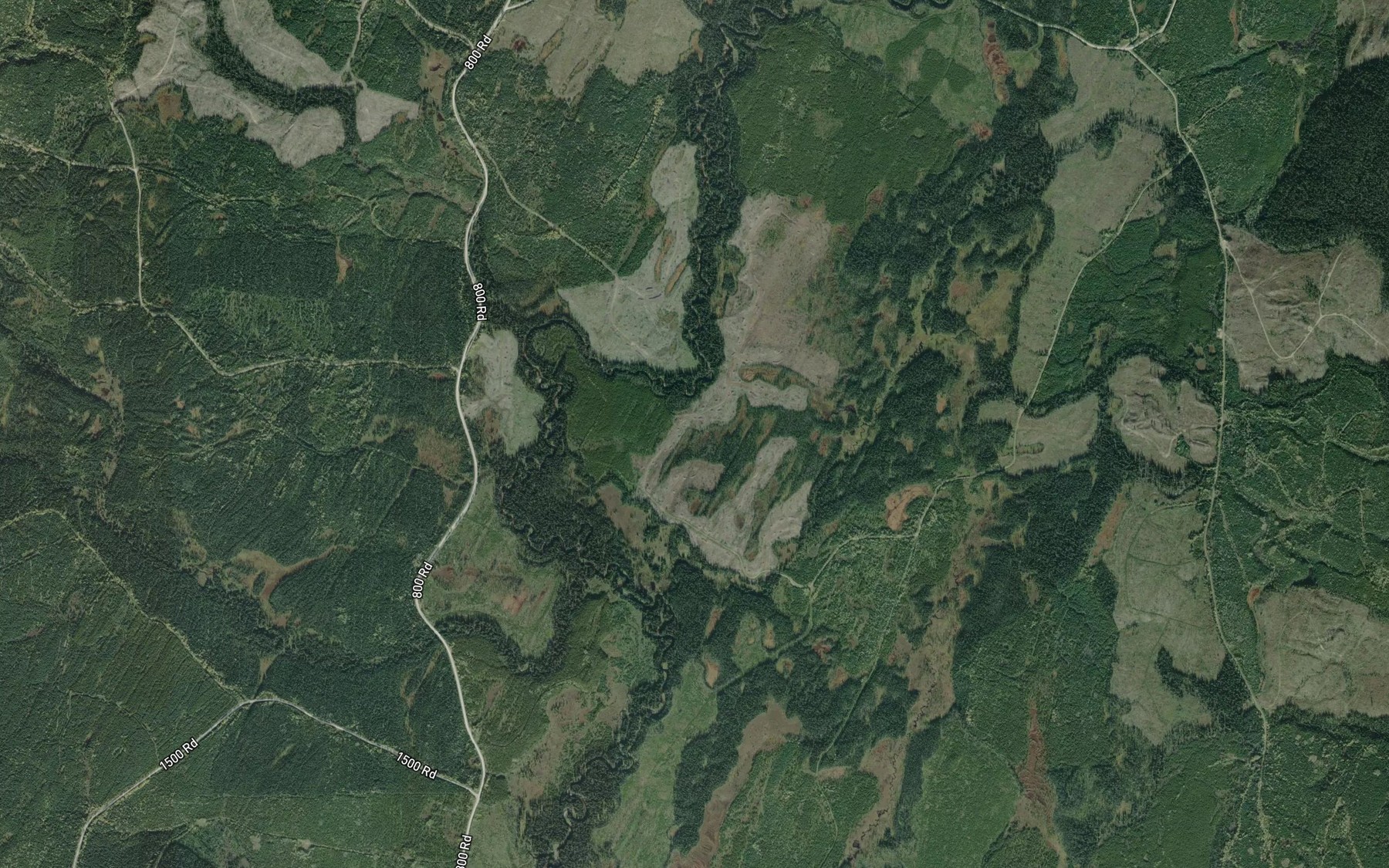 Satellite map of the Jelinek Creek