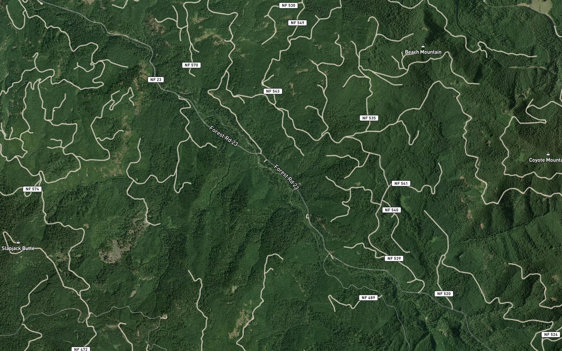 Satellite map of the Skipper Creek