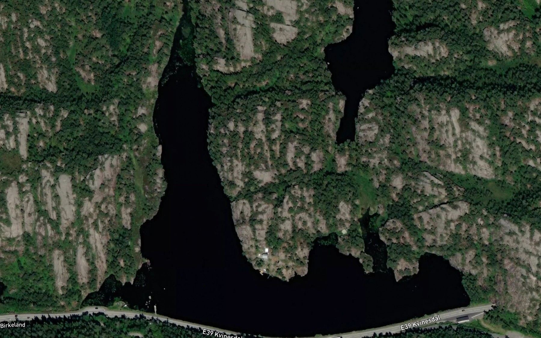 Satellite map of the Store Hestesprangvann