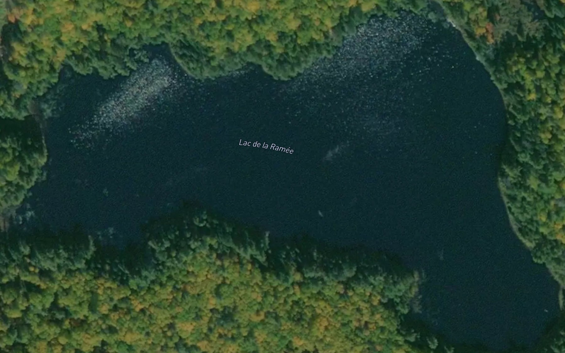 Satellite map of the Lac de la Ramee
